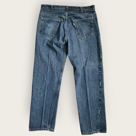 Levi Strauss Jeans Men's Sz 36x27 Blue Denim Relaxed Straight Leg Orange Tab VTG - Picture 2 of 5